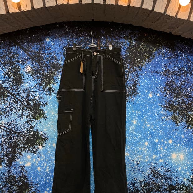 ⚜️POEM(포엠) 블랙 세미 와이드 데님 팬츠