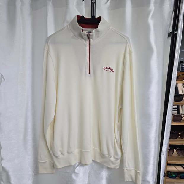 캘러웨이 골프 아이보리 하프넥 티셔츠 (1486)