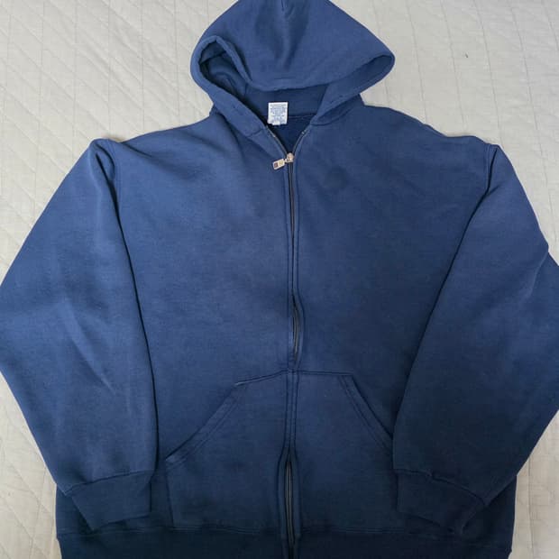 [L] 90s 러셀 애슬레틱 후드집업 네이비 위얼드컨디션 ver.19