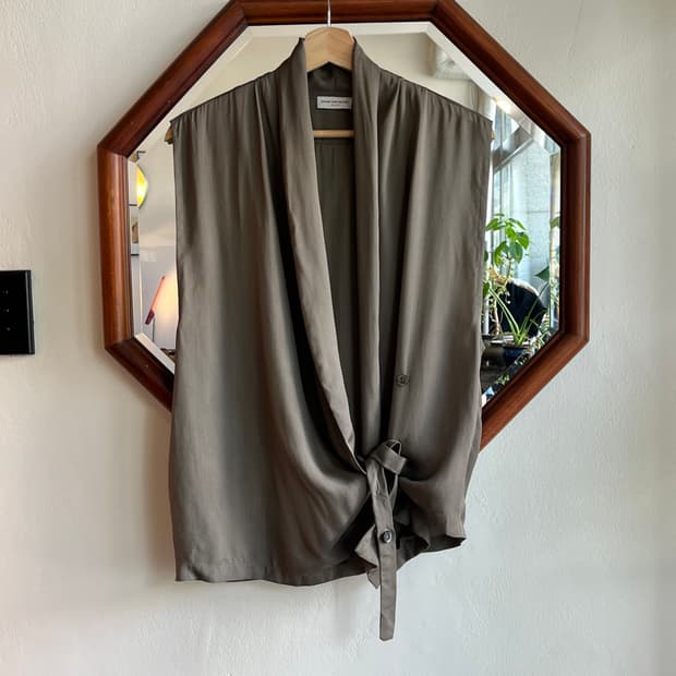 Dries Van Noten Drape Rayon Vest ( 38 )