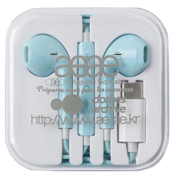 aeae 이어폰 하늘색 스카이블루 판매 양도