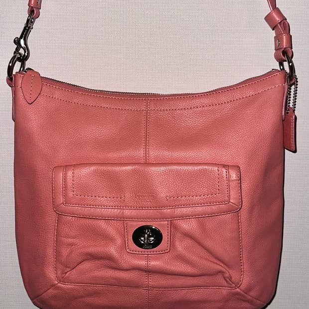 빈티지 코치 코랄 크로스 숄더 백