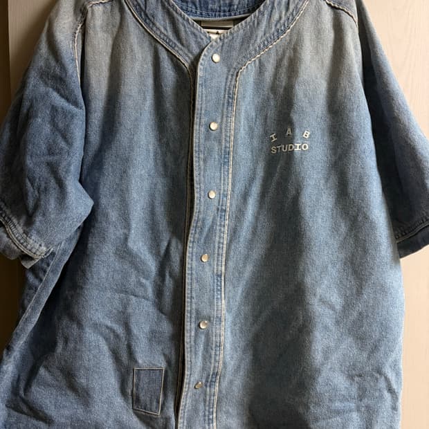 [IAB STUDIO] Denim Baseball Jersey