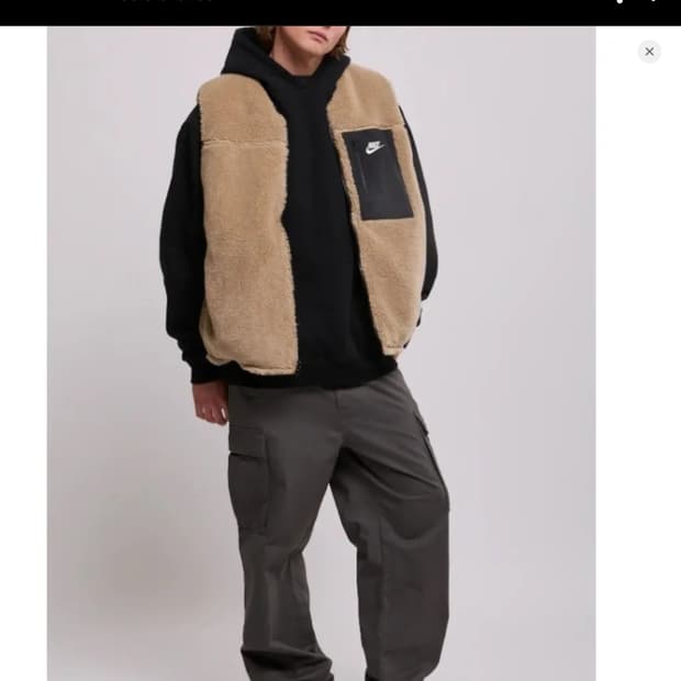 나이키 리버시블 윈터라이즈드 베스트 다크 드리프트우드 3XL