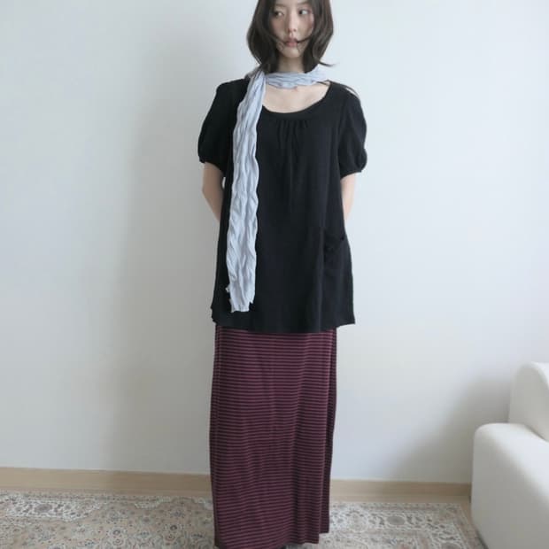 세이지블루 cinnamon blouse