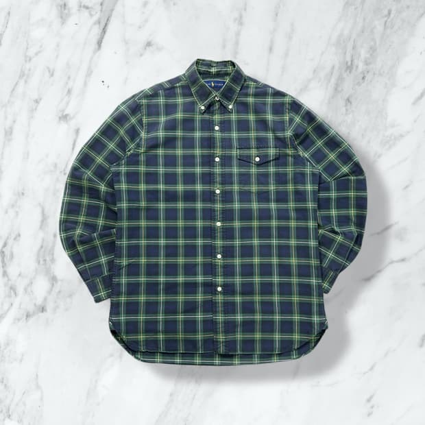 폴로 랄프로렌 체크 패턴 클래식핏 셔츠 