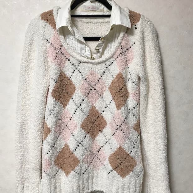 [오늘만]리즈리사 아가일 니트