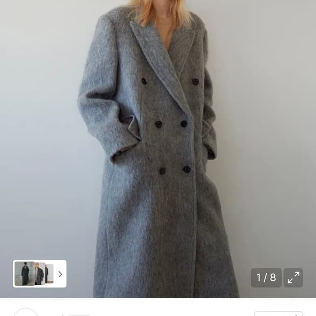 Hairy Alpaca Blended Classic Coat - Char