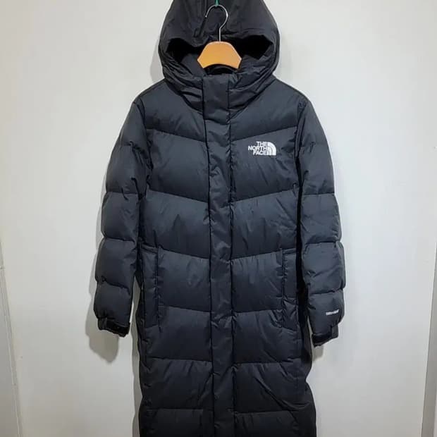 (S) 노스페이스 구스다운 롱패딩 점퍼 진회색 거위털 패딩코트 