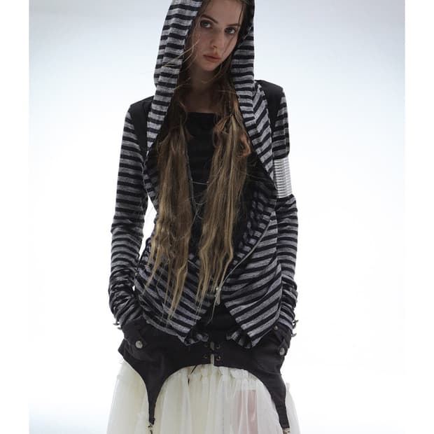 DoublePunch 스트라이프 멀티 탑