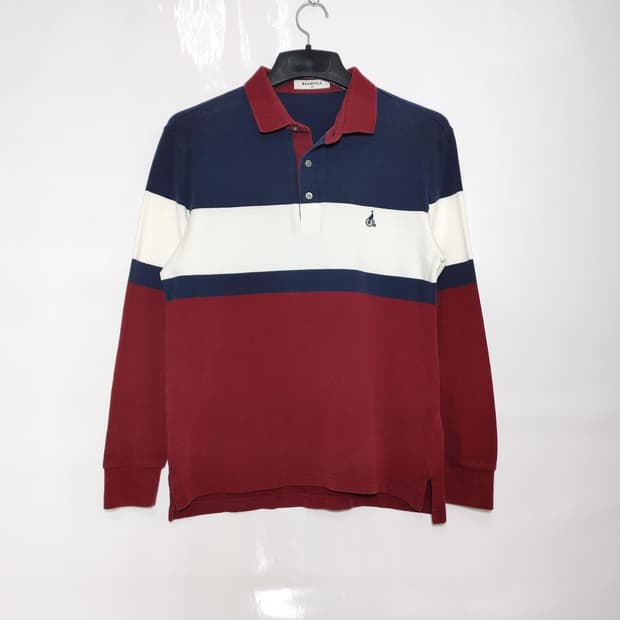 BEANPOLE 빈폴 삼색 단가라 긴팔 카라티