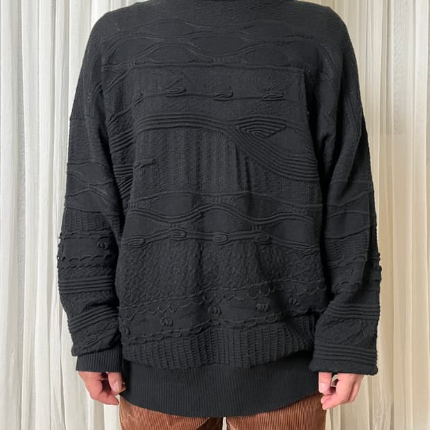 설밤 패턴 자가드 니트 sulvam