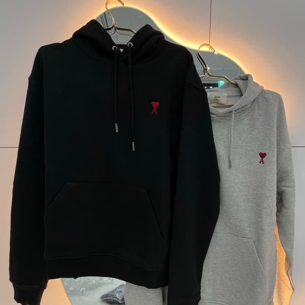 [QR인증 가능] [새상품] 아미 스몰하트 후드티 남여공용