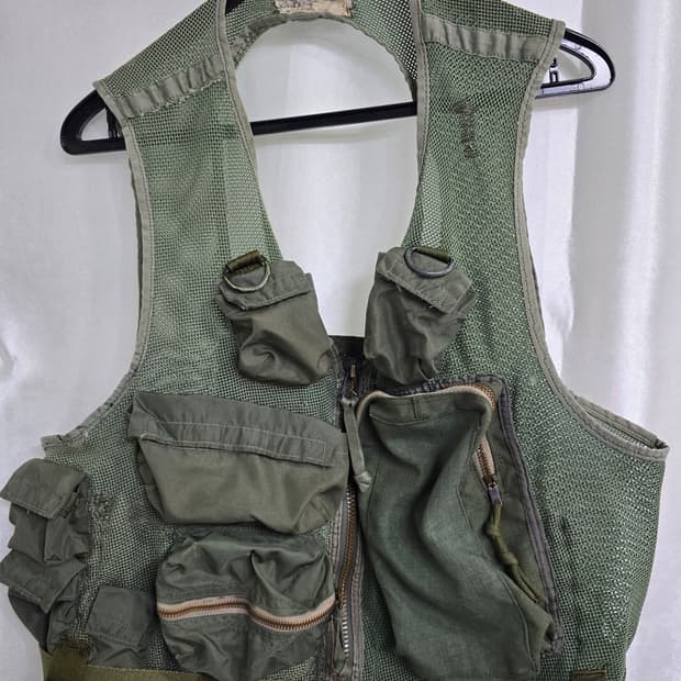 미군 빈티지 밀리터리 멀티 포켓 조끼 (1525)