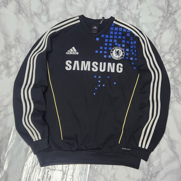 아디다스 첼시 11-12 삼성 스폰서 삼산 트레이닝 웜업 맨투맨