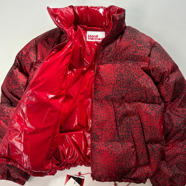 *새상품* Mardi 마르디 메크르디 레오파드 레드컬러 리버시블 다운 패