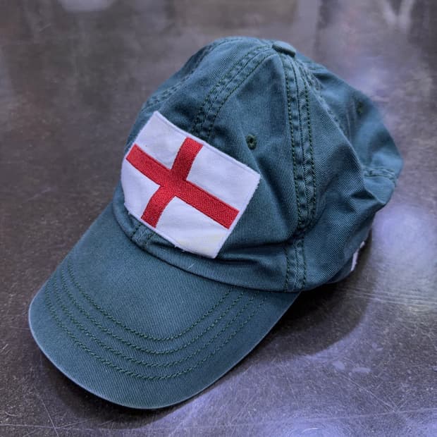 폴로 랄프로렌 잉글랜드 국기 자수 빈티지 볼캡 그린