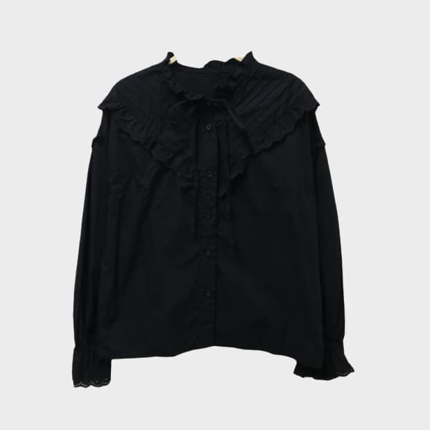 헤더 레이스 발레코어 블라우스 61743