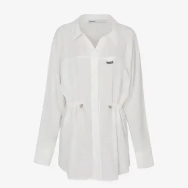 보헤미안서울 오픈카라 스트링 셔츠 화이트