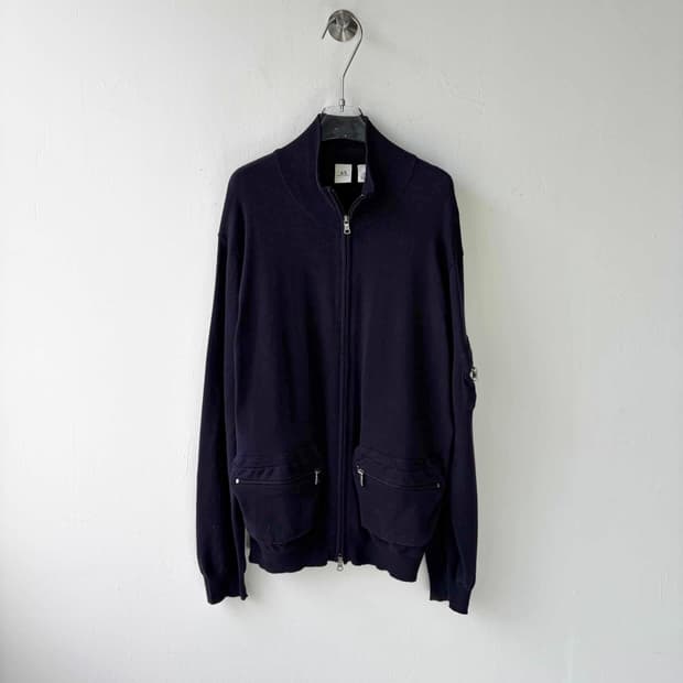 아르마니 익스체인지 밀리터리 집업 니트 