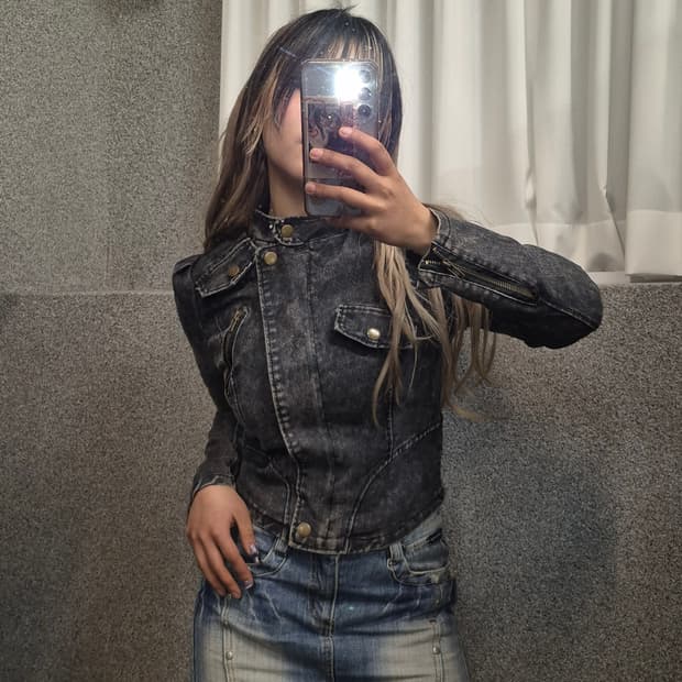 VINTAGE DENIM RIDER JACKET 