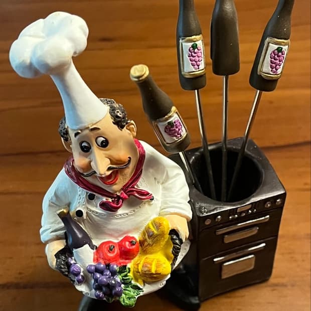 빈티지 쉐프 꼬치꽂이