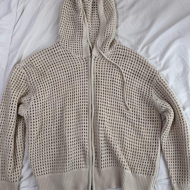 그물 니트 집업