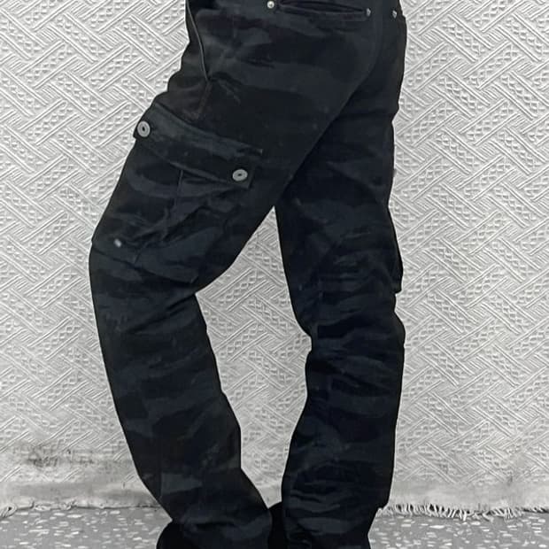 누드본즈 올드스쿨 스트릿 힙합 카모플라주 카고팬츠 M C11089
