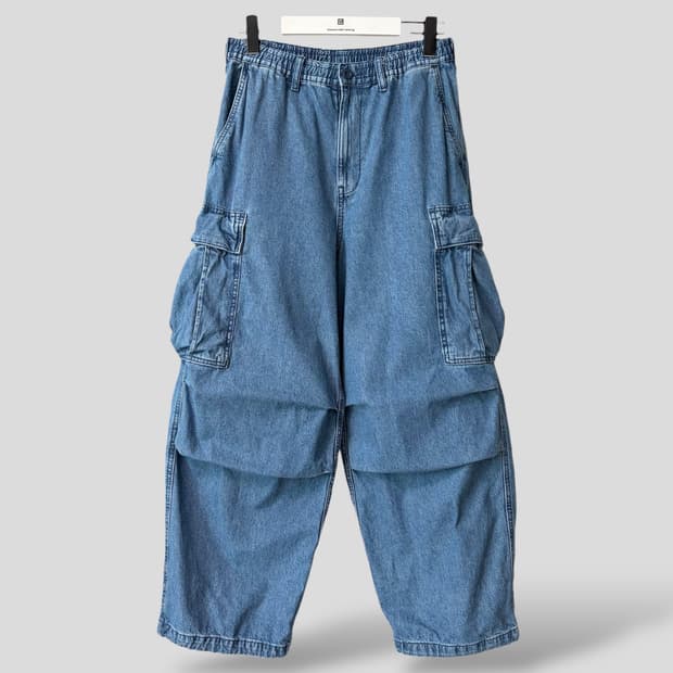 (S)GU 지유 슈퍼와이드 데님 카고팬츠