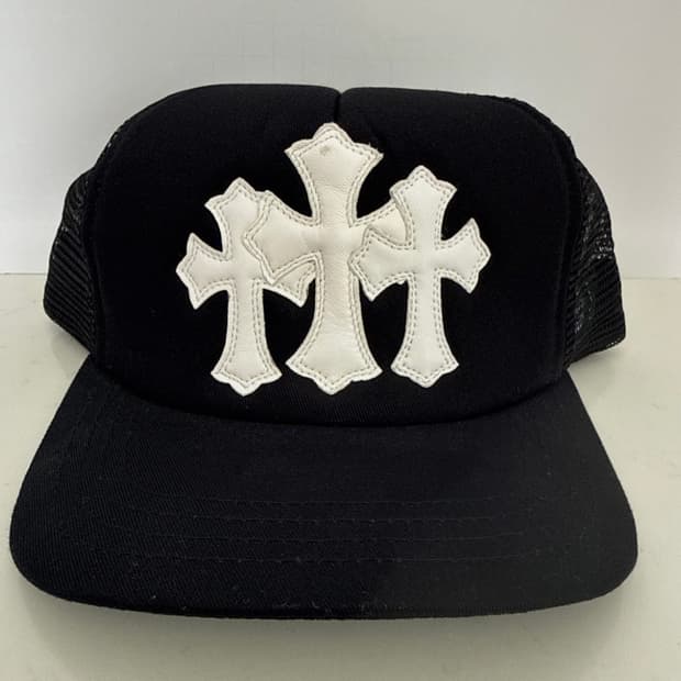 크롬하츠 세메터리 레더패치 매쉬캡