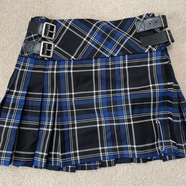 Le kilt 체크 플리츠 스커트