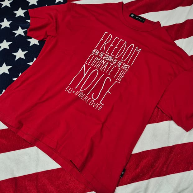 UNDERCOVER 언더커버 GU 반팔 티셔츠 레드