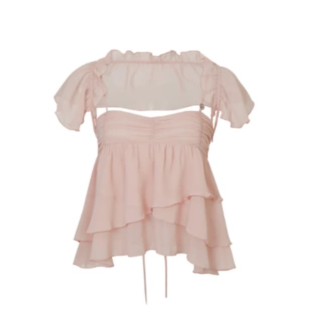 페인오어플레져 페오플 엘라 케이프 블라우스