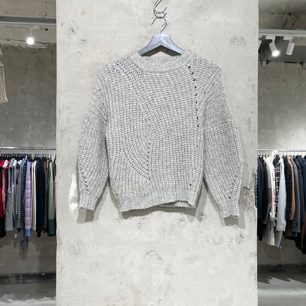 이자벨 마랑 에뚜왈 그레이 크루넥 스웨터