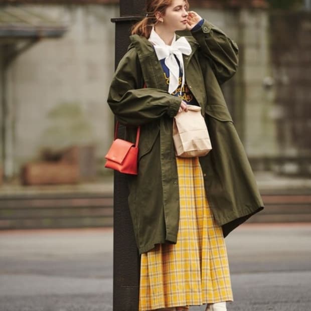 프릭스토어 밀리터리 롱 후드 코트