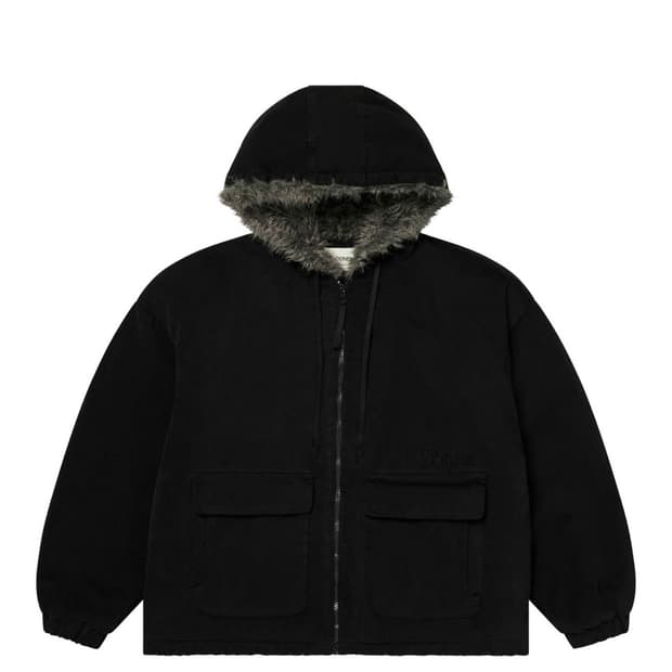 다이닛 피치 코튼 패디드 점퍼 블랙 PEACH COTTON PADDED