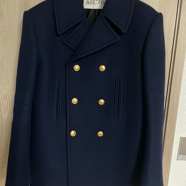 렉토 더블 브레스트 펠트 울 피코트[L]