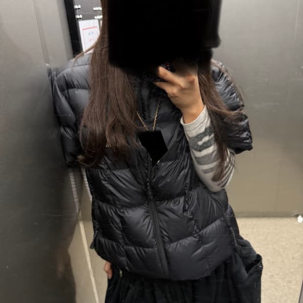 몽벨 반팔 패딩 / 블랙/ M