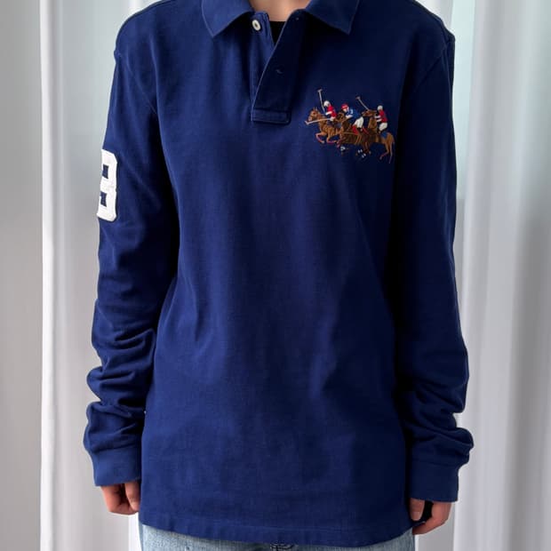 [M]폴로 랄프로렌 빅포니 치프키프 카라 티셔츠 blue