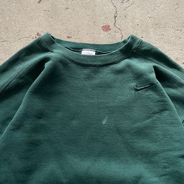 USA Made)90s Nike Swoosh Forest Green