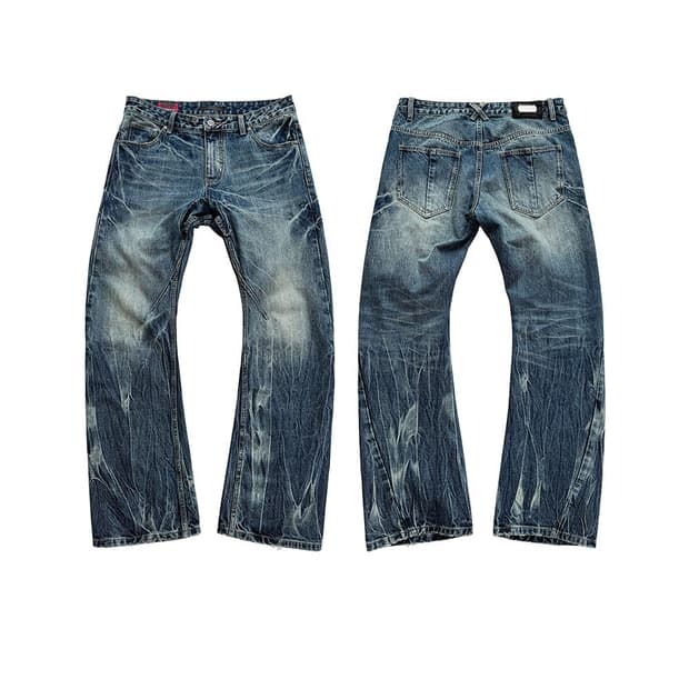 Tsunami Wave Washed Cut Denim 