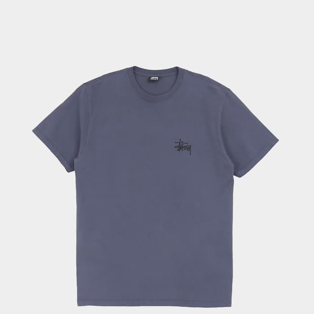 스투시 베이직 피그먼트 다이드 티셔츠 인디고 M 사이즈