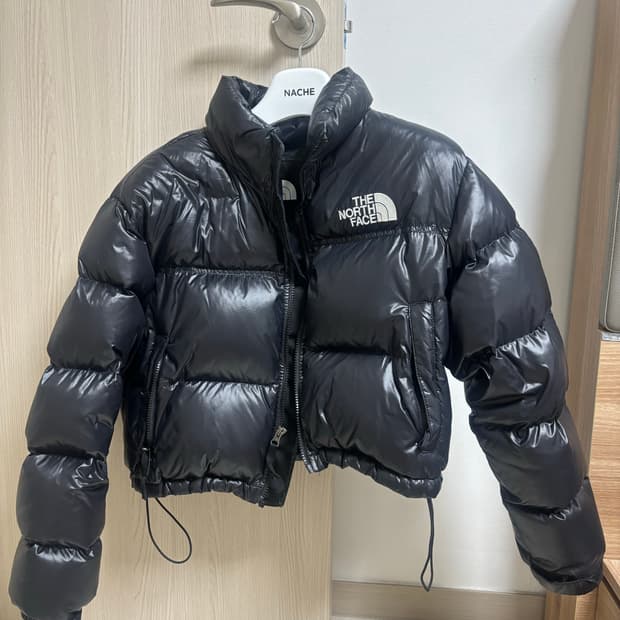 노스페이스 숏패딩(유광)L