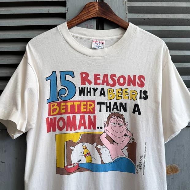 [M]90's USA Beer Better Than Woman 티셔츠