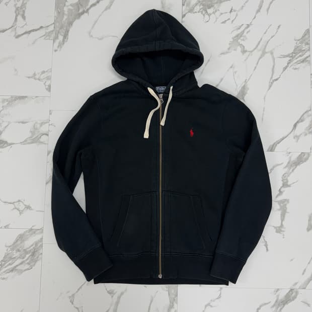 폴로 랄프로렌 블랙 후드 집업