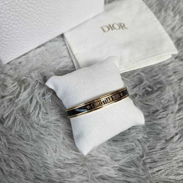 [정품] 디올 코드 뱅글 팔찌 블랙