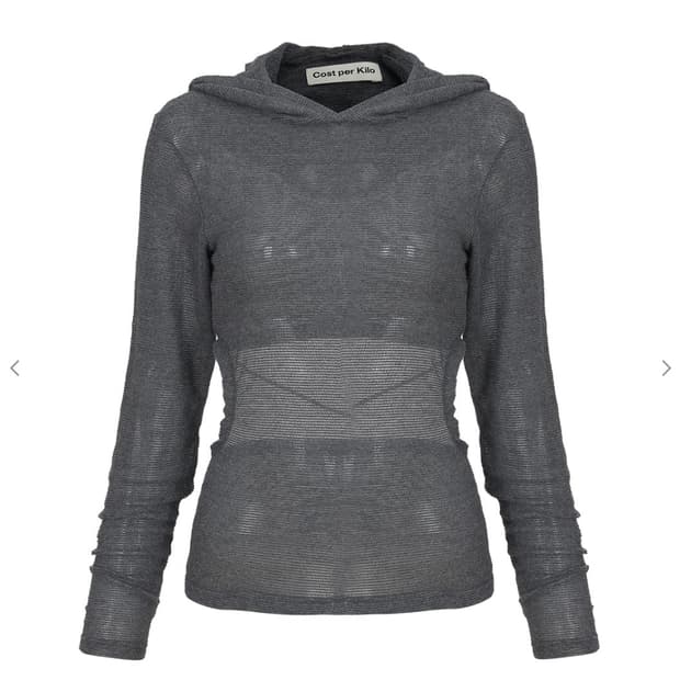 backless hoodie charcoal 