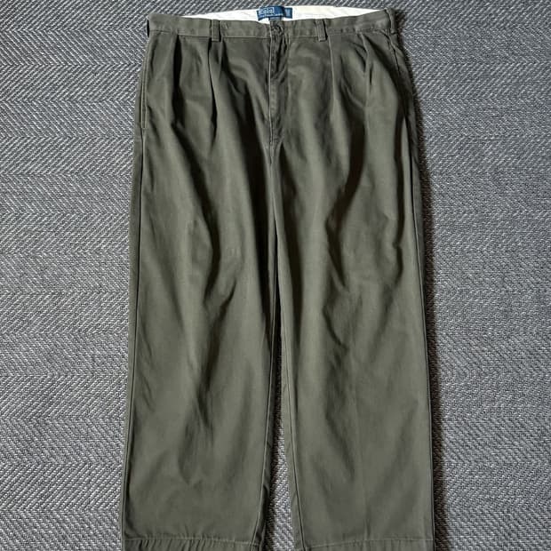 (38) 폴로 랄프로렌 ANDREW 더블 플리츠 치노 팬츠