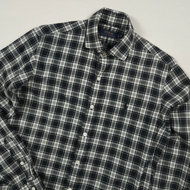 S(90) 폴로랄프로렌 타탄체크 셔츠