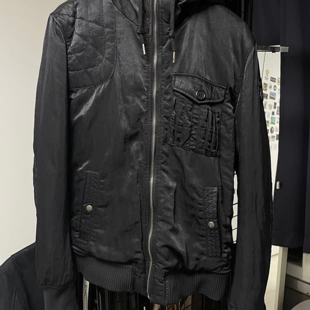 디젤 빈티지 후드 봄버 자켓